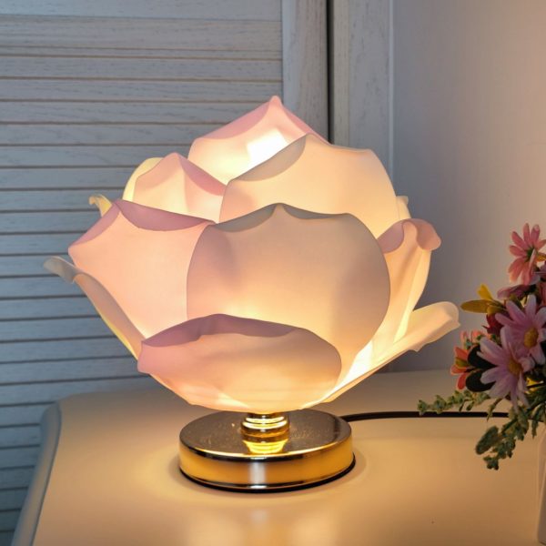 Đèn Bàn Bông Hoa Hồng Hoa Sen Lớn Nhiều Màu Rực Rỡ Decor Phòng Khách Phòng Ngủ