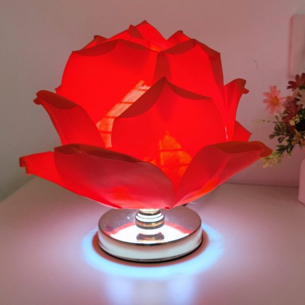 Đèn Bàn Bông Hoa Hồng Hoa Sen Lớn Nhiều Màu Rực Rỡ Decor Phòng Khách Phòng Ngủ