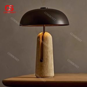 Đèn Bàn Đá Chụp Đèn Sắt Phong Cách Cổ Điển Tối Giản Phù Hợp Với Mọi Không Gian Nội Thất