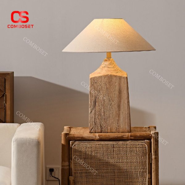 Đèn Bàn Gỗ Hoài Cổ Retro Phong Cách Trung Quốc Trang Trí Phòng Thiền, Phòng Trà
