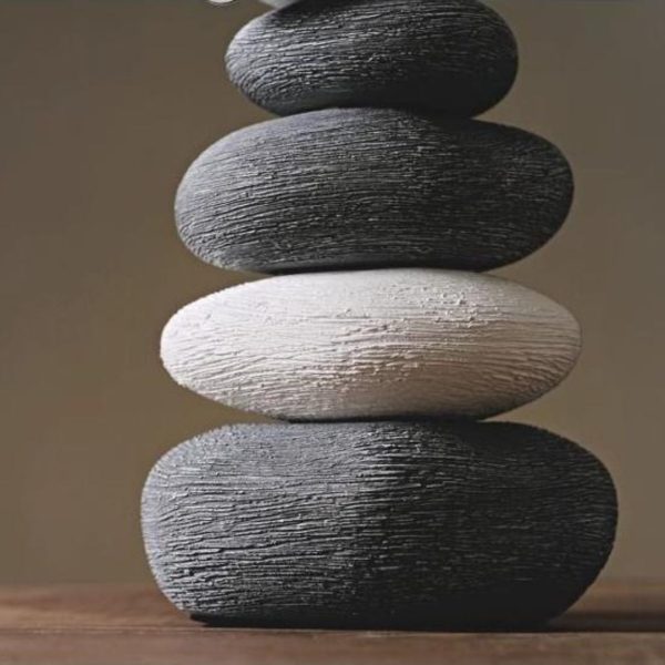Đèn Bàn Gốm Xếp Tầng Nhiều Màu Phong Cách Wabi Sabi Decor Không Gian Nội Thất Độc Đáo