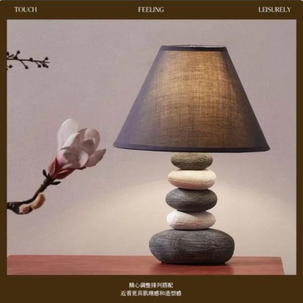 Đèn Bàn Gốm Xếp Tầng Nhiều Màu Phong Cách Wabi Sabi Decor Không Gian Nội Thất Độc Đáo