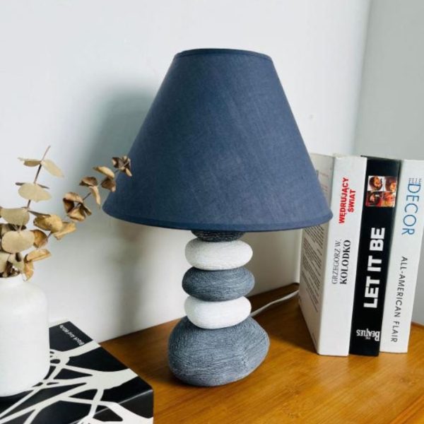 Đèn Bàn Gốm Xếp Tầng Nhiều Màu Phong Cách Wabi Sabi Decor Không Gian Nội Thất Độc Đáo