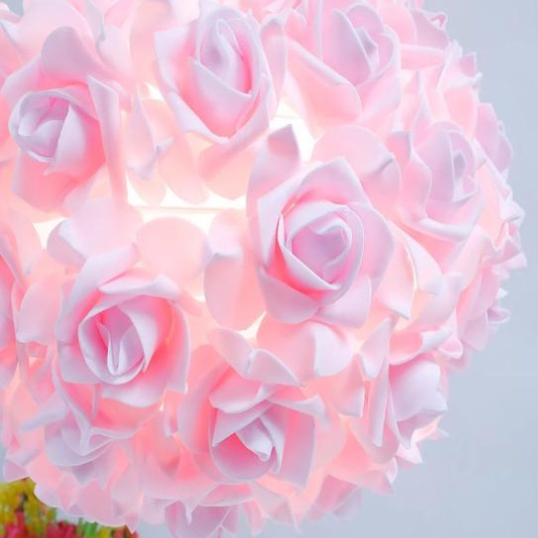 Đèn Bàn Hoa Hồng Trái Tim Làm Quà Tặng Lễ Tình Nhân, Quà Sinh Nhật Decor Phòng Ngủ