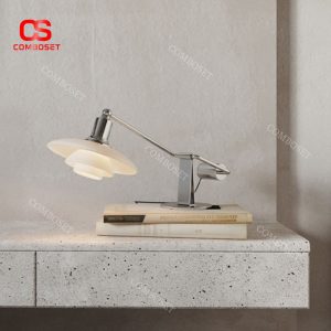 Đèn Bàn Kính Đọc Sách Khung Sắt Chắc Chắn Phong Cách Bauhaus Cho Phòng Khách