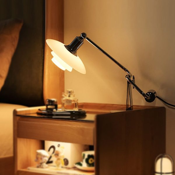 Đèn Bàn Kính Đọc Sách Khung Sắt Chắc Chắn Phong Cách Bauhaus Cho Phòng Khách