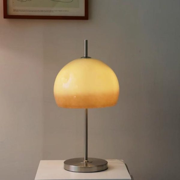 Đèn Bàn Màu Vàng Ánh Trăng Hoàng Hôn Thuỷ Tinh Vintage Phong Cách Bauhaus