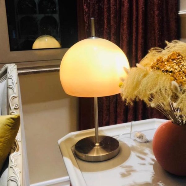 Đèn Bàn Màu Vàng Ánh Trăng Hoàng Hôn Thuỷ Tinh Vintage Phong Cách Bauhaus