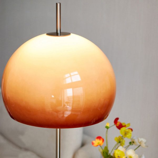 Đèn Bàn Màu Vàng Ánh Trăng Hoàng Hôn Thuỷ Tinh Vintage Phong Cách Bauhaus