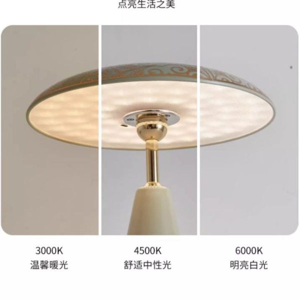 Đèn Bàn Sáng Tạo Xoay 360 Độ, Công Tắc Cảm Ứng, 3 Chế Độ Sáng Thiết Kế Cổ Điển Pháp