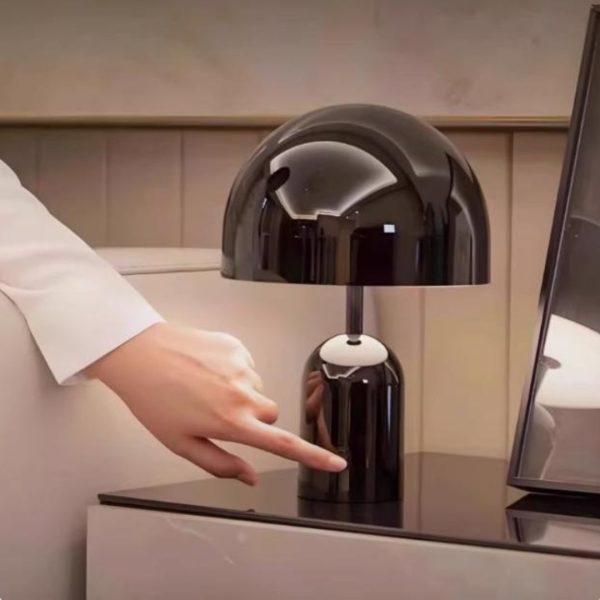 Đèn Bàn Sắt Phủ Bóng Di Động Tích Hợp Sạc Type C, Công Tắc Cảm Ứng, 3 Chế Độ Sáng