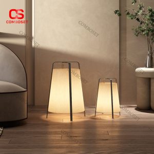 Đèn Bàn Vải Phong Cách Zen Đơn Giản Decor Phòng Trà Cổ Điển, Hành Lang