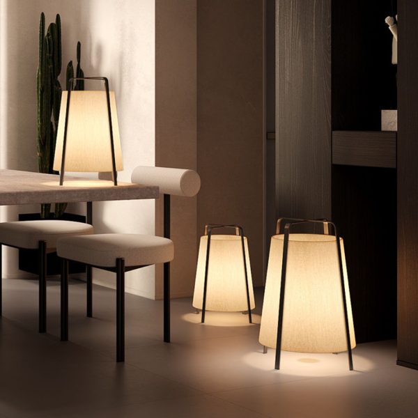Đèn Bàn Vải Phong Cách Zen Đơn Giản Decor Phòng Trà Cổ Điển, Hành Lang