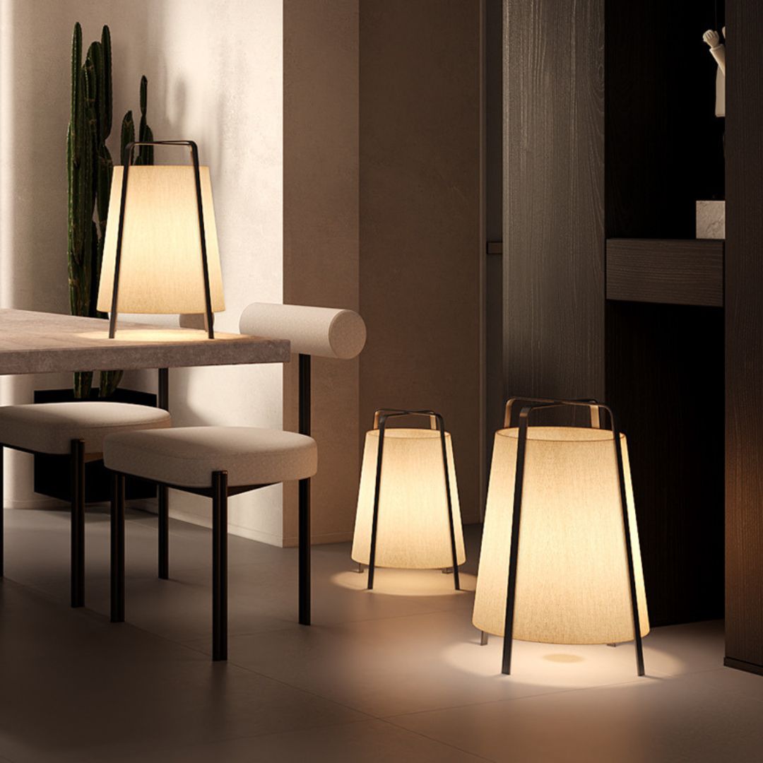 Đèn Bàn Vải Phong Cách Zen Đơn Giản Decor Phòng Trà Cổ Điển, Hành Lang
