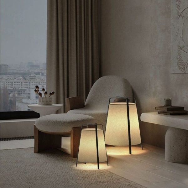 Đèn Bàn Vải Phong Cách Zen Đơn Giản Decor Phòng Trà Cổ Điển, Hành Lang