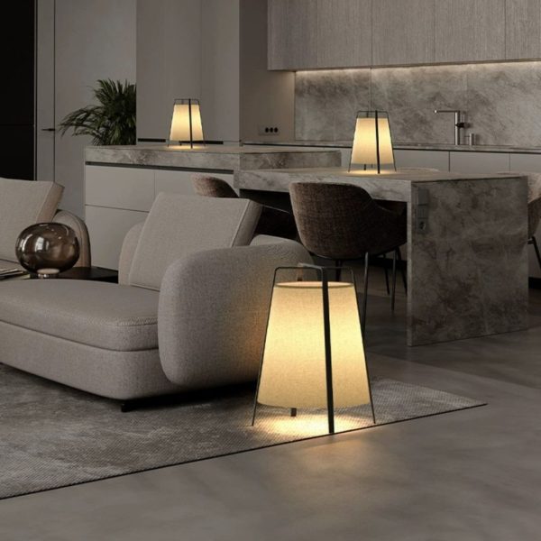 Đèn Bàn Vải Phong Cách Zen Đơn Giản Decor Phòng Trà Cổ Điển, Hành Lang