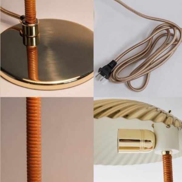 Đèn Bàn Vỏ Sò Đồng Thau Mạ Crom Phong Cách Cổ Điển Decor Bàn Làm Việc, Đọc Sách
