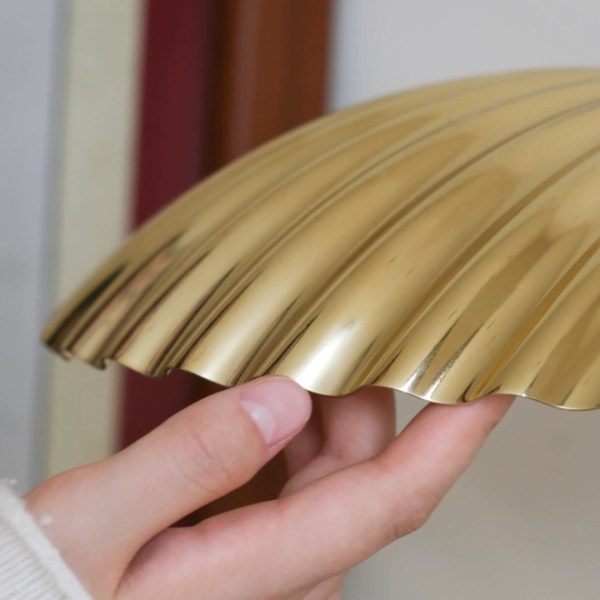 Đèn Bàn Vỏ Sò Đồng Thau Mạ Crom Phong Cách Cổ Điển Decor Bàn Làm Việc, Đọc Sách