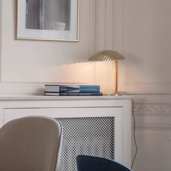 Đèn Bàn Vỏ Sò Đồng Thau Mạ Crom Phong Cách Cổ Điển Decor Bàn Làm Việc, Đọc Sách
