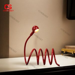 Đèn Bàn Xoắn Ốc Lò Xo Thiết Kế Sáng Tạo Decor Phòng Ngủ Nhiều Màu Sắc