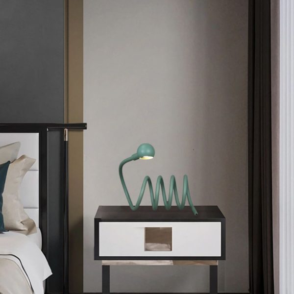 Đèn Bàn Xoắn Ốc Lò Xo Thiết Kế Sáng Tạo Decor Phòng Ngủ Nhiều Màu Sắc