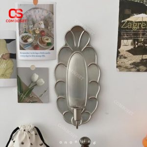Đèn Chân Nến Ốp Tường Cao Cấp Màu Vàng Đồng Bạc Retro Cổ Điển Phòng Khách, Phòng Tắm