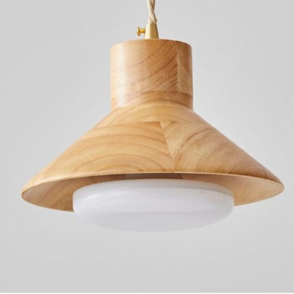 Đèn Chùm Đơn Nhỏ Xinh Bằng Gỗ Vintage Trang Trí Bàn Ăn, Phòng Bếp