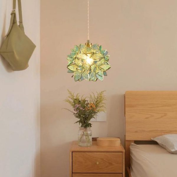 Đèn Chùm Hoa Cẩm Tú Cầu Thuỷ Tinh Viền Đồng Sang Trọng Decor Phòng Ngủ, Bàn Ăn