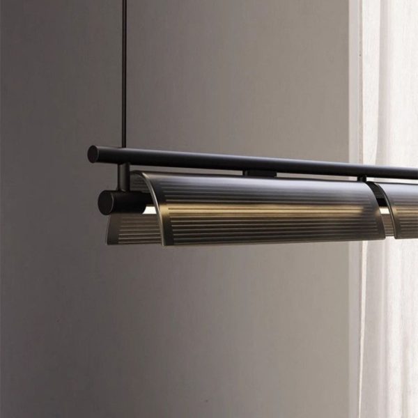 Đèn Chùm Thanh Sắt Dài Acrylic Phong Cách Công Nghiệp Decor Phòng Bếp, Quầy Bar