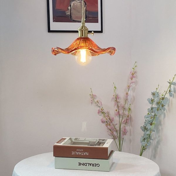 Đèn Chùm Thuỷ Tinh Hoa Xoè 3 Màu Nổi Bật Decor Góc Nhà, Bàn Làm Việc Xinh Xắn