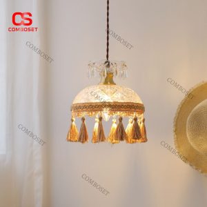 Đèn Chùm Thuỷ Tinh Tua Rua Cổ Điển Kiểu Pháp Chiếu Sáng Lung Linh Phòng Ngủ