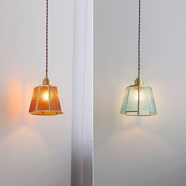 Đèn Chùm Thuỷ Tinh Viền Đồng Phòng Cách Retro Pháp Trang Trí Hành Lang Cửa Sổ