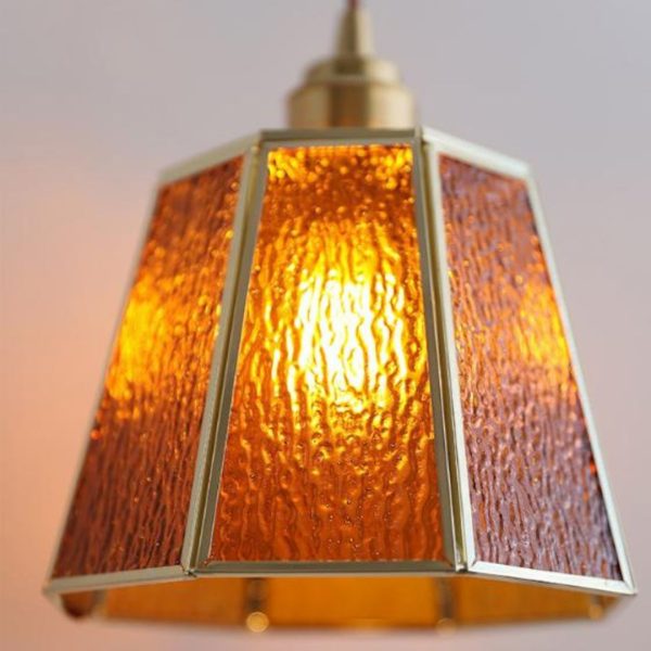 Đèn Chùm Thuỷ Tinh Viền Đồng Phòng Cách Retro Pháp Trang Trí Hành Lang Cửa Sổ