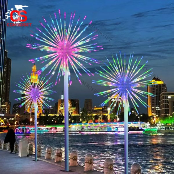 Đèn Đường Hoa Nhấp Nháy Chuyển Động Màu Sắc Trang Trí Sân Thượng, Sự Kiện Năm Mới, Tiệc YEP Lễ Tết