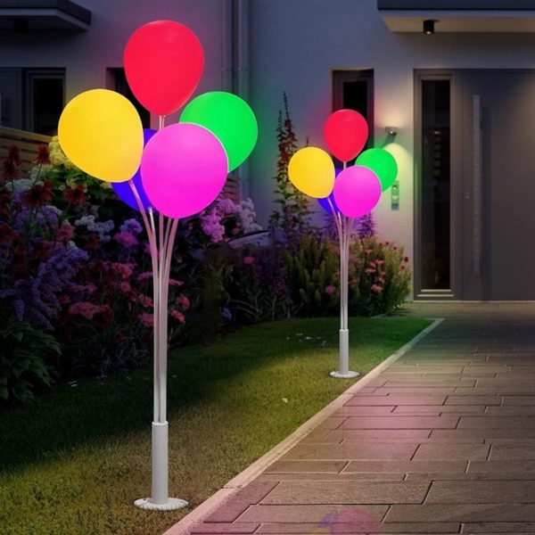Đèn Đường LED Quả Bóng Bay Nhiều Màu Sắc Rực Rỡ Trang Trí Công Viên, Sự Kiện, Lễ Hội