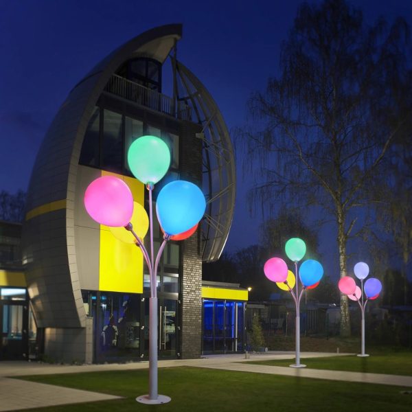 Đèn Đường LED Quả Bóng Bay Nhiều Màu Sắc Rực Rỡ Trang Trí Công Viên, Sự Kiện, Lễ Hội