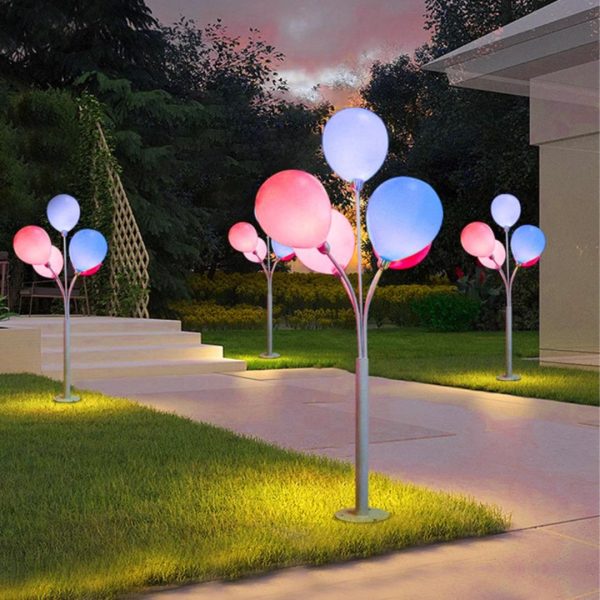 Đèn Đường LED Quả Bóng Bay Nhiều Màu Sắc Rực Rỡ Trang Trí Công Viên, Sự Kiện, Lễ Hội