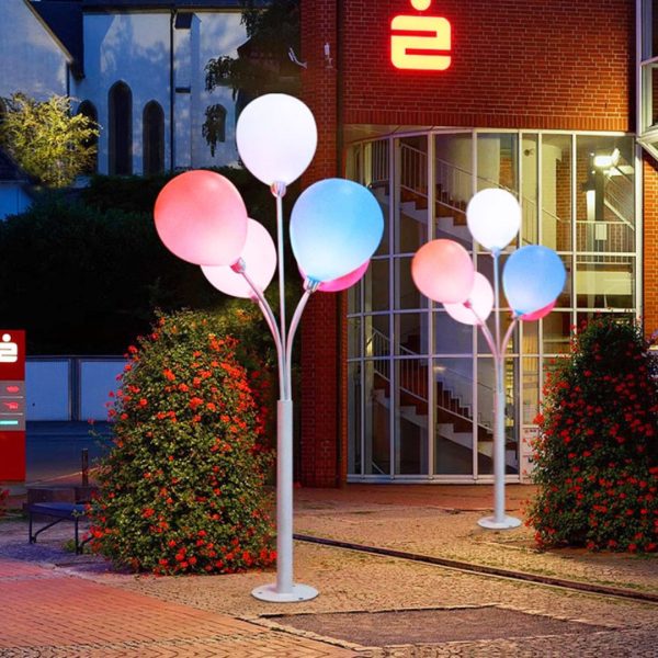 Đèn Đường LED Quả Bóng Bay Nhiều Màu Sắc Rực Rỡ Trang Trí Công Viên, Sự Kiện, Lễ Hội