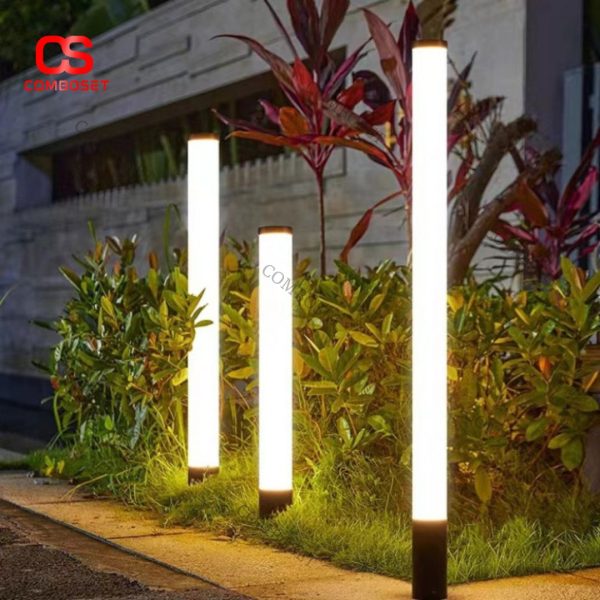 Đèn Đường Nhôm Trụ Tròn Dài 1m Chống Thấm Nước Sân Vườn, Bãi Cỏ, Công Viên