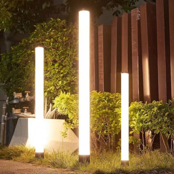 Đèn Đường Nhôm Trụ Tròn Dài 1m Chống Thấm Nước Sân Vườn, Bãi Cỏ, Công Viên