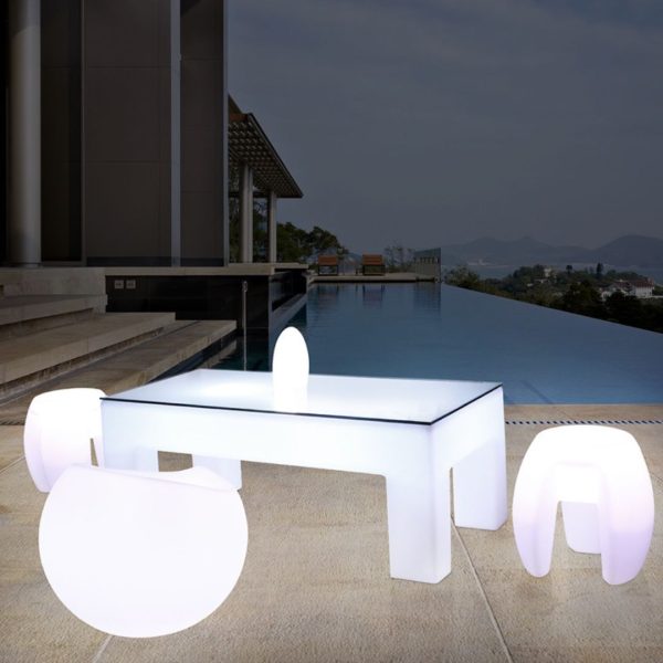 Đèn LED Bàn Cafe RGB 16 Màu Chống Thấm Nước Decor Quán Bar, Sân Vườn, Không Gian Ngoài Trời