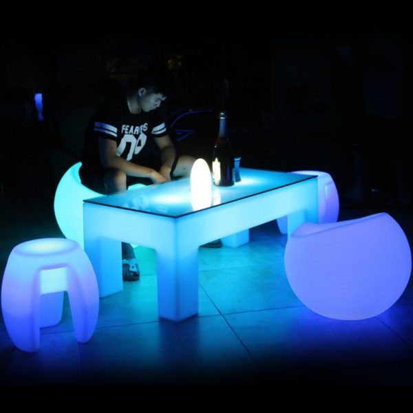 Đèn LED Bàn Cafe RGB 16 Màu Chống Thấm Nước Decor Quán Bar, Sân Vườn, Không Gian Ngoài Trời