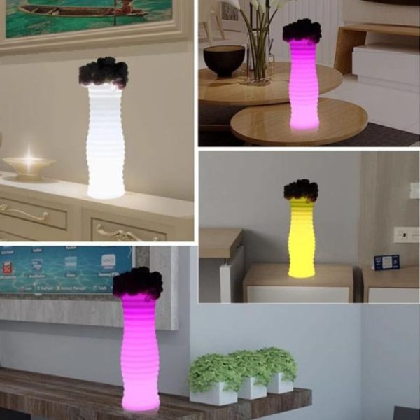 Đèn LED Dạ Quang Bình Hoa Chống Thấm Nước, Chuyển Màu Linh Hoạt Decor Sân Vườn, Phòng Khách