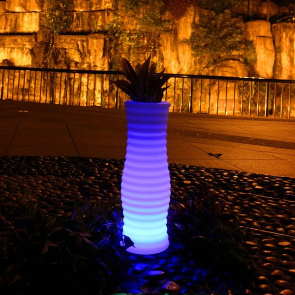 Đèn LED Dạ Quang Bình Hoa Chống Thấm Nước, Chuyển Màu Linh Hoạt Decor Sân Vườn, Phòng Khách