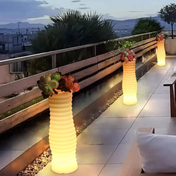 Đèn LED Dạ Quang Bình Hoa Chống Thấm Nước, Chuyển Màu Linh Hoạt Decor Sân Vườn, Phòng Khách