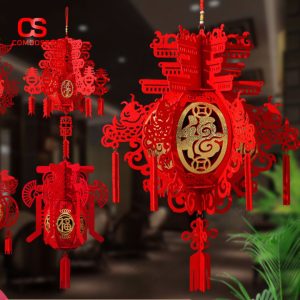 Đèn Lồng Đỏ Vải Không Dệt Trang Trí Nhà Hàng Năm Mới, Phòng Khách Phong Cách Trung Quốc