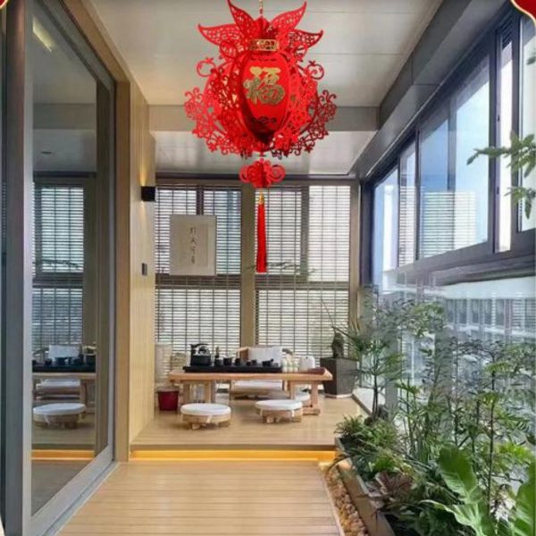 Đèn Lồng Đỏ Vải Không Dệt Trang Trí Nhà Hàng Năm Mới, Phòng Khách Phong Cách Trung Quốc