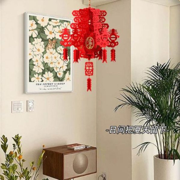 Đèn Lồng Đỏ Vải Không Dệt Trang Trí Nhà Hàng Năm Mới, Phòng Khách Phong Cách Trung Quốc