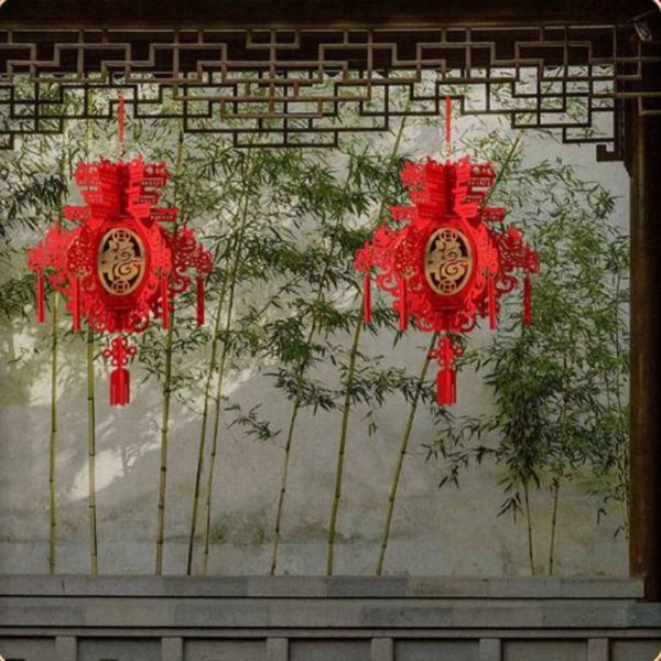 Đèn Lồng Đỏ Vải Không Dệt Trang Trí Nhà Hàng Năm Mới, Phòng Khách Phong Cách Trung Quốc