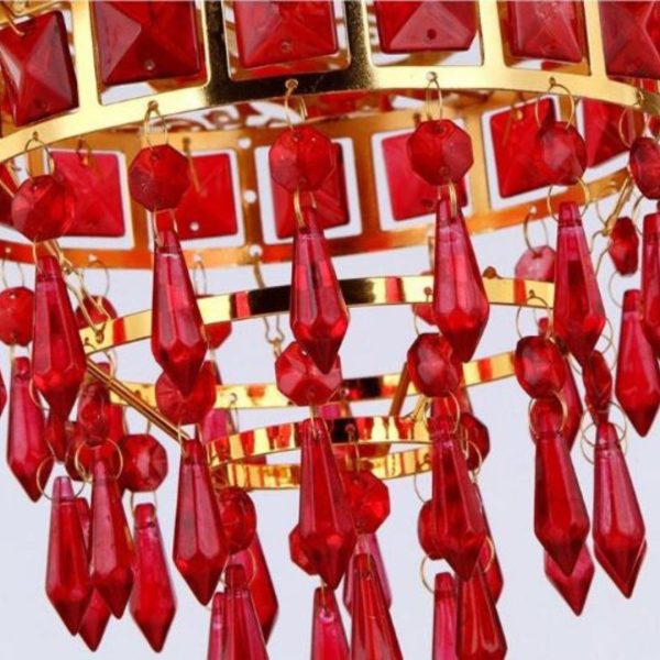 Đèn Lồng Treo Đỏ Sắt Xoay 360 Độ Trang Trí Rực Rỡ Lễ Hội Mùa Xuân, Lối Đi Đám Cưới